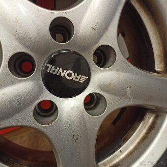 ALU kola Ronal 5x112, zimní pneu 7mm, 195/65 R15 - 13