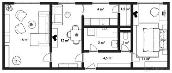 Rezervováno - Pronájem bytu 3+kk se zahradou, 59 m² – Hronov - 13