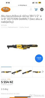 Dewalt Nova 20V Brushless 3/8” 10 mm Ratchet Na Prodej - 13
