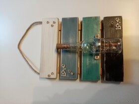 Dřevěná svítící dekorace na stěnu - 13