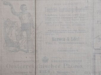 Rakousko-Uhersko r.1891 turist. mapa Vídeň ský les Baden Lax - 13