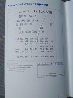 Vw caddy 2.0sdi nová STK serviska tažné zařízení - 13