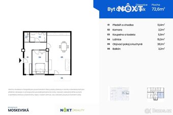 Prodej byt 2+kk, 73㎡ - 13