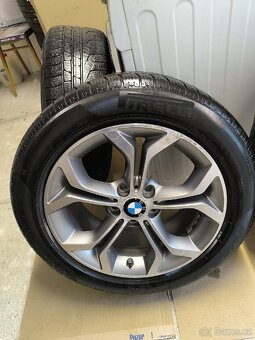 Alu kola BMW X3 5x120 r18 Originál, zimní pneu+TPMS - 13