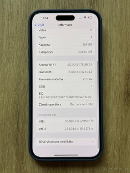 iPhone 15 pro max - 256gb - 13