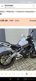 Kawasaki er6n 2013 53kw...29500km - 13