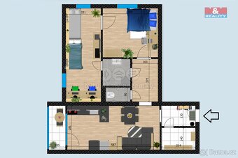 Prodej bytu 2+1, 55 m², Praha, ul. Jablonecká - 13