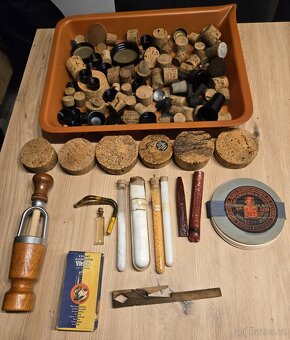 Laboratorní retro skleněná sada - 13