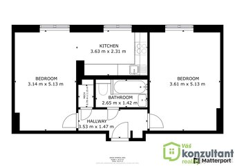 Pronájem bytu 2+kk, ul. Družstevní, Velké Meziříčí - 13