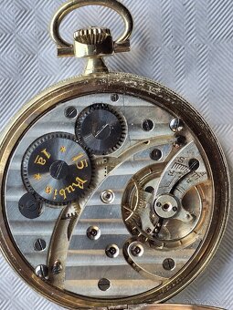Zlaté 14K starožitné kapesní hodinky ORATOR - 13