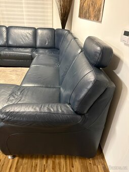 Kožená rozkládací sedačka - 13