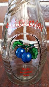 Modrá číše,váza, ozdobné láhve,skleněné džbány - 13