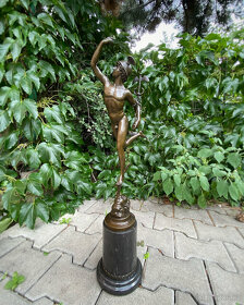 Vysoká bronzová soška socha Hermés Merkur - 13