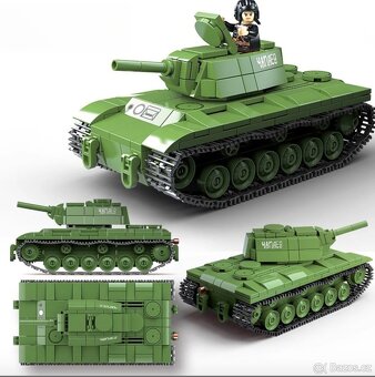 Stavebnice tankov + postavičky - typ lego - nové - 13