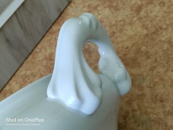 STARÁ PORCELÁNOVÁ TERINA - ZDOBENA KOBALTOVOU MODŘÍ - 13