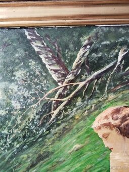 obraz LOVKYNĚ, akt, olej, sign. F. Dobřanský 1940, 125x90cm - 13