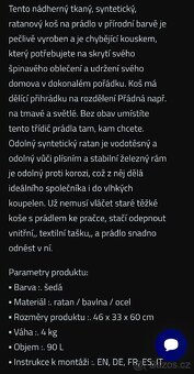 Nový koš na prádlo nebo hračky 90 litrů - 13