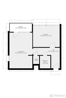 Pronájem bytu 2+kk, Hudečkova, Podolí, 20900 Kč/měs, 49 m2 - 13
