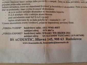 Reproduktor a 2 mikrofony D. A. S. - 60 W - 13