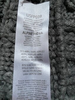 Nová unisex zimní pletená kruhová šála Alpine Pro - šedá - 13
