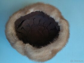 Baret čepice kožešina norek - 13