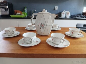 KUBISTICKÁ PORCELÁNOVÁ ČAJOVÁ SOUPRAVA CCP JM PORT DE LA CZE - 13