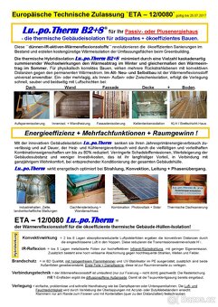 Tepelná izolace Lu.po.Therm B+8 ® pro Pasivní dům 180 m2 - 13