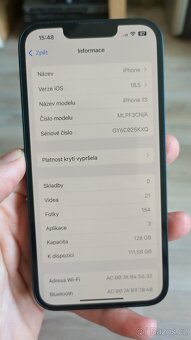 Apple iPhone 13 128GB Blue,skvělý stav,baterie90%,zár.12mes - 13