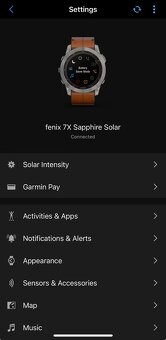Garmin Fenix 7X Sapphire Solar + kožený řemínek – výborný st - 13
