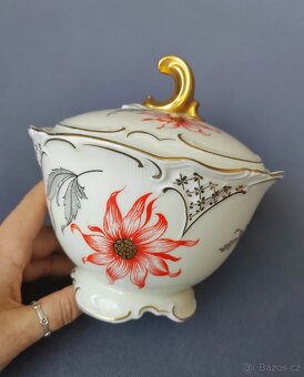 Vynikající porcelánová cukřenka/dóza Zeh Scherzer (1930 rok) - 13