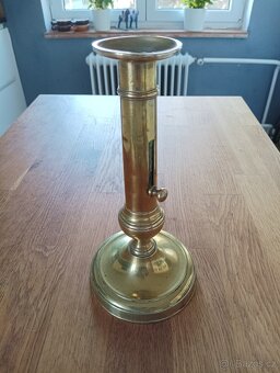 MOSAZNÝ EMPÍROVÝ SVÍCEN BIEDERMEIER Z 19. STOLETÍ Z FRANCIE - 13