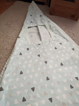 Dětské bavlněné teepee s podlážkou, výška 162cm - 13