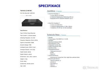 TECHNICS SJ-MD100 Minidisc Recorder/ Spitzenklasse - 13