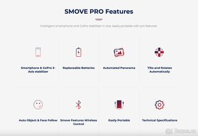 Nový 3-osý Gimbal - Stabilizér Smove Pro : mobil, GoPro - 13