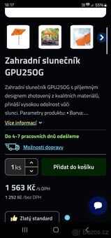 Nový slunečník- rozměry u fotek - 13