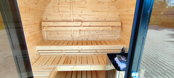 Venkovní sudová panoramatická sauna - 13