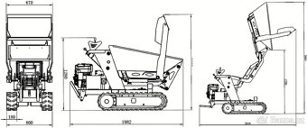 Dumper 800kg – zvedací korba, motor Briggs & Stratton, 2mth - 13