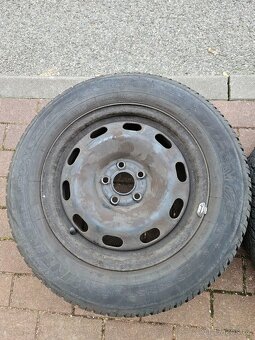 Letní pneu Dunlop, komplet kola plech Octavia, poklice Škoda - 13