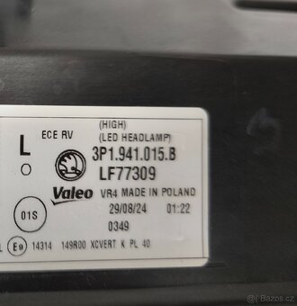 Škoda Superb 4 IV led svetlo Matrix led svetlomet leve 3P1 - 13