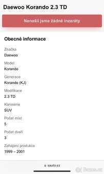 Korando 4x4, klima, tažné, jen 164 tkm - 13