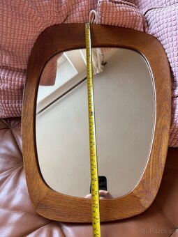 Dánské zrcadlo Teak Mid century - 13