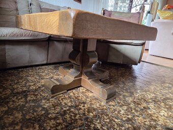 Stará kožená sedací souprava + stůl / set za odvoz - 13