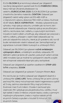 Nový odsavač ELICA BLOOM-S/DEKT/A/85-umělý kámen,5let záruka - 13