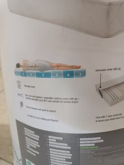 Nová rozkládací postel masiv borovice bílá - 13