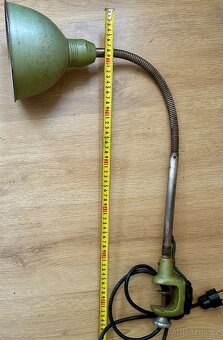 Stará INDUSTRY lampa k připevnění ke stolu polohov FUNKČNÍ - 13