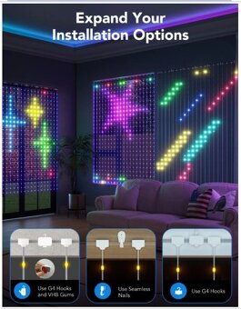 LED závěs Govee RGBIC Curtain Light 520 LED - 1.5 x 2m - 13