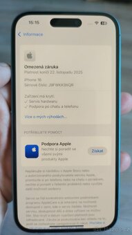 Apple iPhone 16 Blue 128GB, zánovní, perfektní stav,bat100% - 13