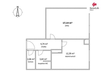 Pronájem bytu 1+1 40 m2 Na Šancích, Chrudim - 13