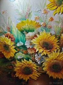 Obraz Oil Charles Benolt Sunflower Painting - 13