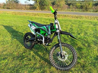 Pitbike Shark E-start 125ccm 17x14 zelená - 13